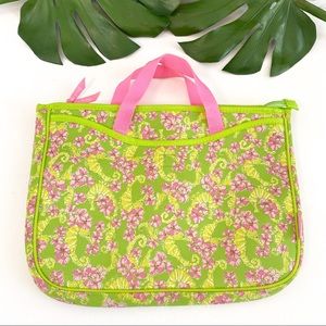 Lilly Pulitzer Floral Seahorse Padded Computer Laptop Bag